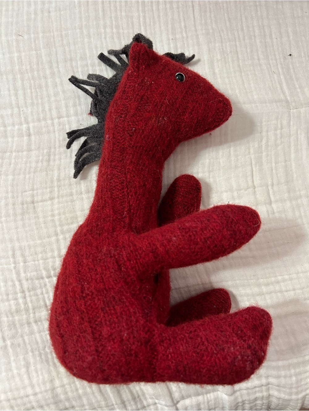 Upcycled wool Giraffe Stuffy Plush Stuffed Animal